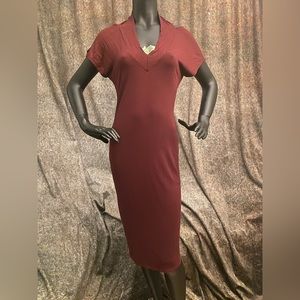 Burgundy Midi Dress